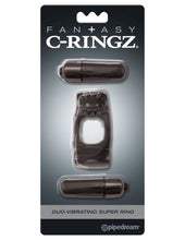 Load image into Gallery viewer, Fantasy C Ringz Duo Vibrating Super Ring Black
