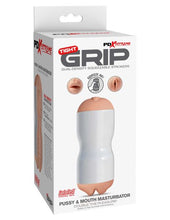 Load image into Gallery viewer, Pdx Extreme Tight Grip Pussy &amp; Mouth Masturbator White/ Light
