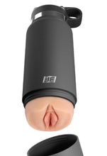 Load image into Gallery viewer, Pdx Plus Fuck Flask Secret Delight Discreet Stroker Grey Bottle Light
