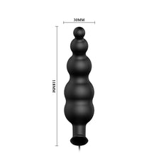 Load image into Gallery viewer, Pretty Love Vibrating Bead Butt Plug Black
