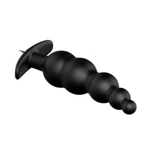 Load image into Gallery viewer, Pretty Love Vibrating Bead Butt Plug Black
