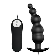Load image into Gallery viewer, Pretty Love Vibrating Bead Butt Plug Black
