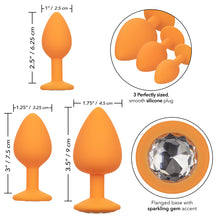Load image into Gallery viewer, Cheeky Gems 3pc Set Orange
