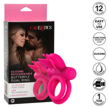 Load image into Gallery viewer, Silicone Rechargeable Butterfly Dual Ring
