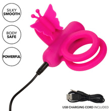 Load image into Gallery viewer, Silicone Rechargeable Butterfly Dual Ring
