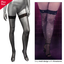 Load image into Gallery viewer, Radiance Plus Size Thigh High Stockings
