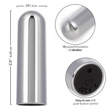 Load image into Gallery viewer, 10 Function Rechargeabl Bullet Silver (bulk)
