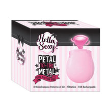 Load image into Gallery viewer, Hello Sexy! Petal To The Metal Rose Suction Vibe Pink
