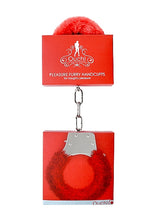 Load image into Gallery viewer, Pleasure Handcuffs Furry Red
