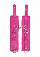 Load image into Gallery viewer, Ouch! Plush Leather Handcuffs Pink
