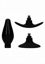 Load image into Gallery viewer, (wd) Interchangeable Butt Plug Rounded Medium Black
