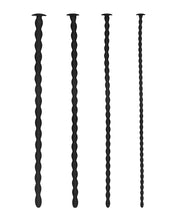 Load image into Gallery viewer, Silicone Spiral Screw Plug Set Advanced Urethral Sounding Black

