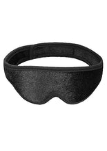 Load image into Gallery viewer, Velvet &amp; Velcro Eye Mask Adjustable Black
