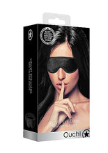 Load image into Gallery viewer, Velvet &amp; Velcro Eye Mask Adjustable Black

