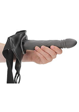 Load image into Gallery viewer, Ouch! Twisted Hollow Strap-on 8in Gunmetal
