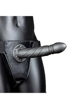 Load image into Gallery viewer, Ouch! Twisted Hollow Strap-on 8in Gunmetal
