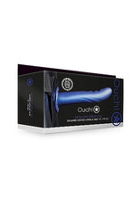 Load image into Gallery viewer, Ouch! Textured Curved Hollow Strap-on 8in Metallic Blue
