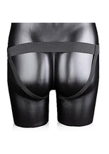 Load image into Gallery viewer, Ouch! Ribbed Hollow Strap-on 8 In W/ Balls Black
