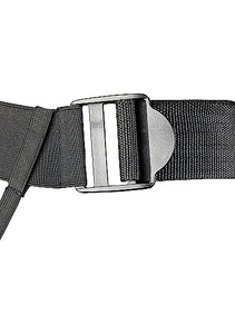 Ouch! Ribbed Hollow Strap-on 8 In W/ Balls Black