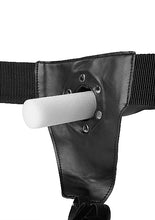 Load image into Gallery viewer, Ouch! Ribbed Hollow Strap-on 8 In W/ Balls Black
