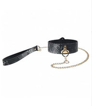 Load image into Gallery viewer, Ouch! Florence Collection Collar With Leash - Black
