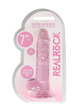 Load image into Gallery viewer, Realrock 7in Realistic Dildo W/ Balls Clear Pink
