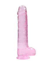Load image into Gallery viewer, Realrock 9in Realistic Dildo W/ Balls Clear Pink
