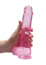 Load image into Gallery viewer, Realrock 9in Realistic Dildo W/ Balls Clear Pink
