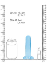 Load image into Gallery viewer, Realrock Non Realistic Dildo W Suction Cup 5.3in Blue
