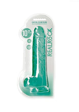 Load image into Gallery viewer, Realrock Realistic Dildo W/ Balls 10in Turquoise
