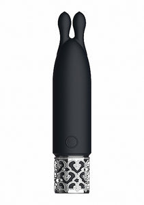 Royal Gems Twinkle Silicone Bullet Rechargeable Black