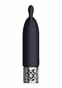 Royal Gems Twinkle Silicone Bullet Rechargeable Black