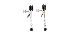 Broad Tip Clamp W/purple Beads