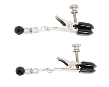 Load image into Gallery viewer, Broad Tip Clamp W/purple Beads
