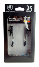 Load image into Gallery viewer, Clamp Black Broad Tip W/beads
