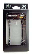 Load image into Gallery viewer, Black Tweezer Clamp Black W/beads
