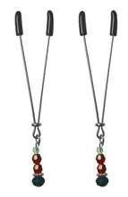 Load image into Gallery viewer, Sex &amp; Mischief Nipple Clips Ruby Black
