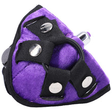 Load image into Gallery viewer, Velvet Vibrating Harness Purple

