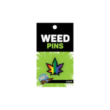 Load image into Gallery viewer, Rainbow Marijuana Leaf Pin
