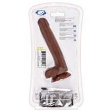 Load image into Gallery viewer, Cloud 9 Dual Density Dildo Touch 7in W/ Balls Brown
