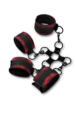 Load image into Gallery viewer, Rosegasm 5pc Hog Tie Set W/ Blindfold
