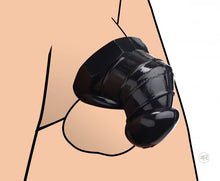 Load image into Gallery viewer, Master Series Detained Black Restrictive Chastity Cage
