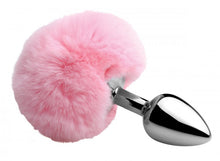 Load image into Gallery viewer, Tailz Pink Fluffy Bunny Tail Anal Plug
