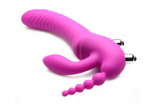 Load image into Gallery viewer, Strap U Regal Rider Vibrating Strapless Strap On Triple G Dildo
