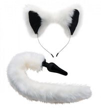 Load image into Gallery viewer, Tailz White Fox Tail &amp; Ears Set
