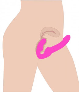Strap U Evoke Super Charged Pink Vibrating Strapless Silicone Dildo