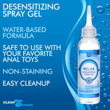 Load image into Gallery viewer, Cleanstream Relax Anal Lube Desensitizing W/ Tip 4oz (out Beg Apr)
