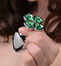 Load image into Gallery viewer, Booty Sparks Lucky Clover Gem Anal Plug Large

