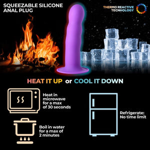 Squeeze-it Silexpan Dildo- Purple