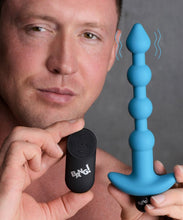 Load image into Gallery viewer, Bang! Vibrating Silicone Anal Beads &amp; Remote Blue
